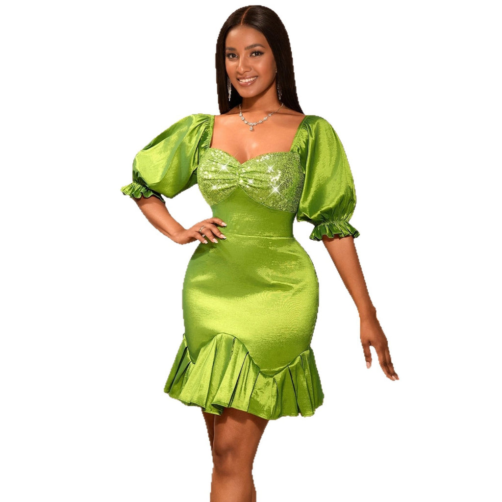 Robe de soirée pour banquets à paillettes
