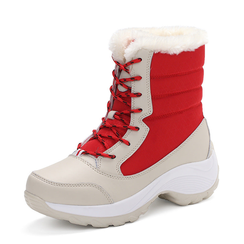 Chaussures femme haut-top en velours et chaussures imperméables