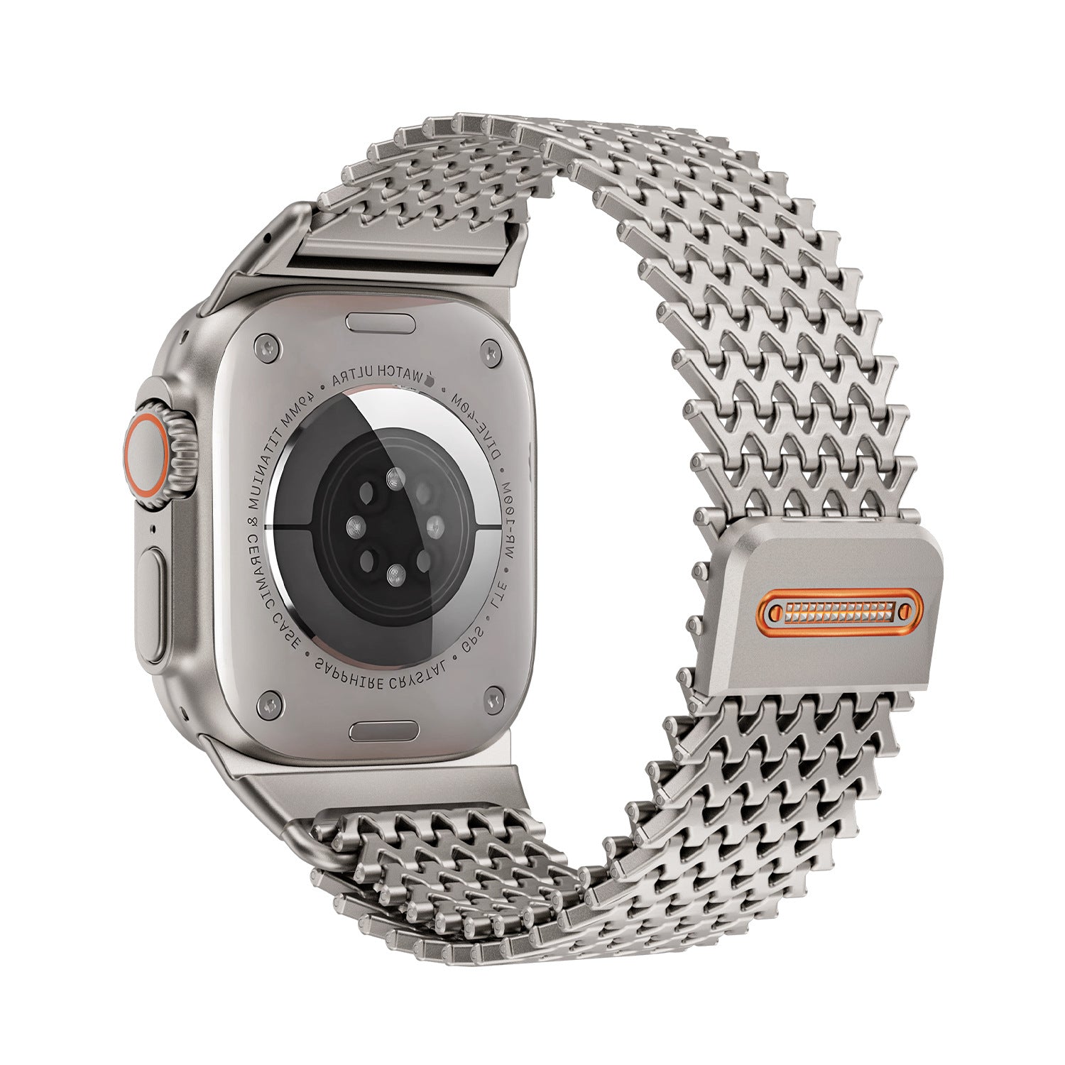 Bracelet milanais avec fermoir magnétique métallique en forme de W à l'échelle Dragon