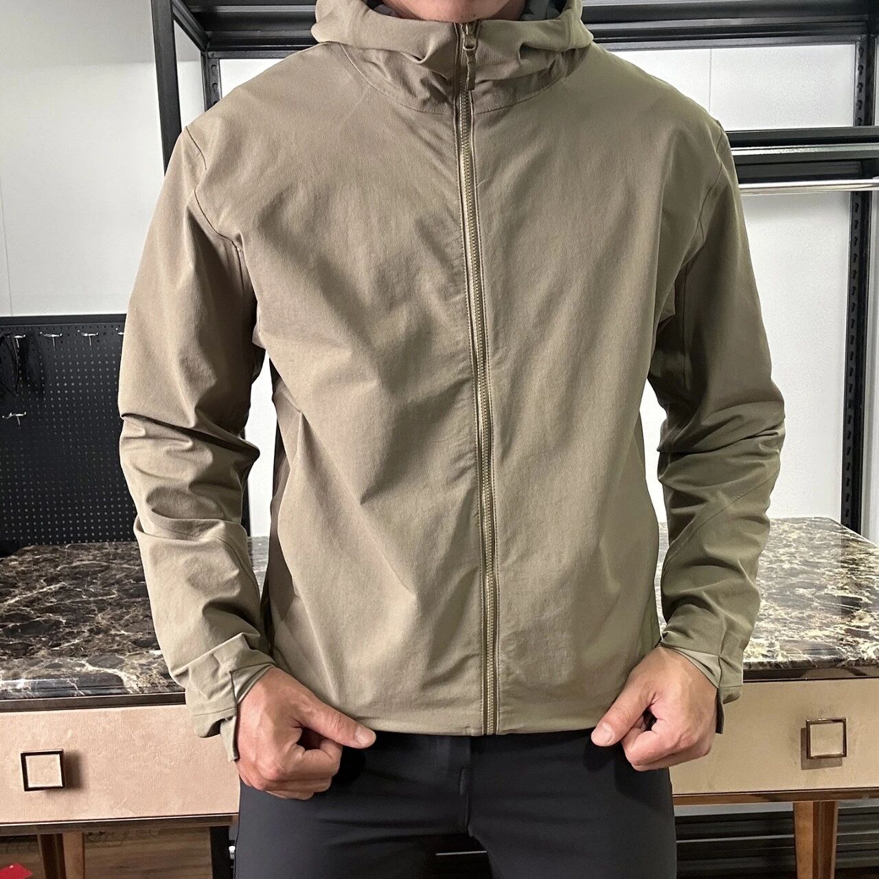 Veste en coque souple pour hommes sans couture