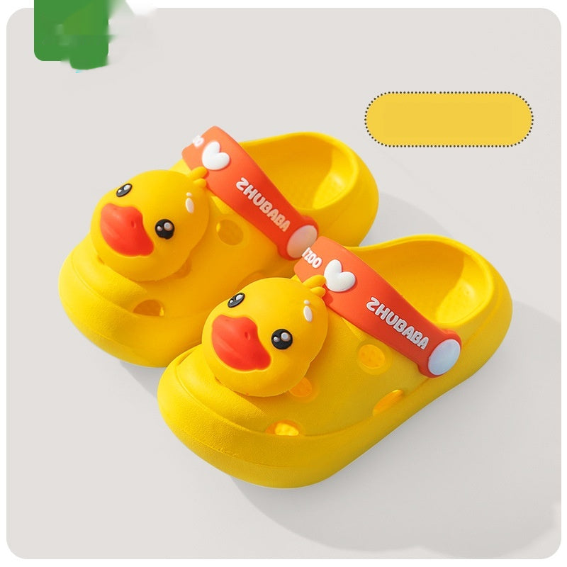 Pantoufles pour enfants Summer Cartoon Baby Soft Bottom Hole Chaussures Garçons et Filles Fermé orteil S