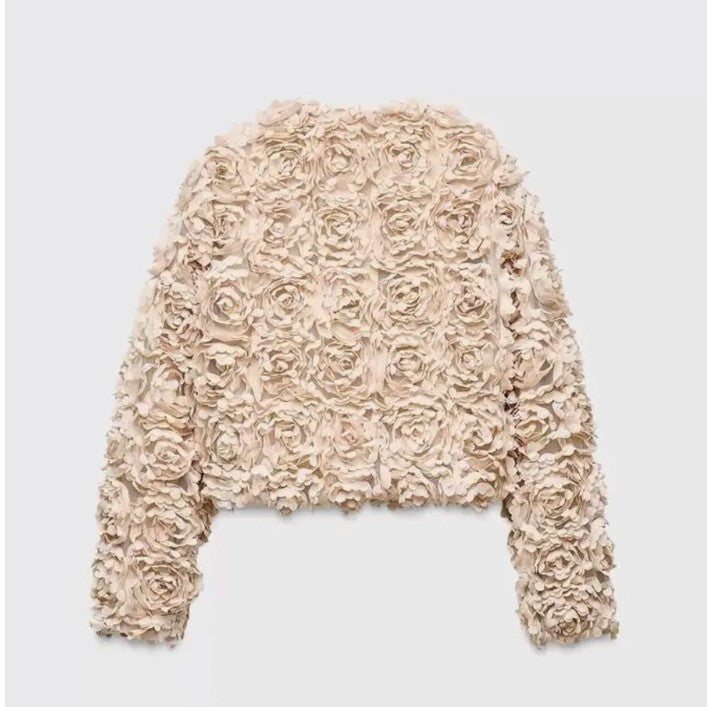Femmes Veste courte texturée Vêtements de dessus occasionnels
