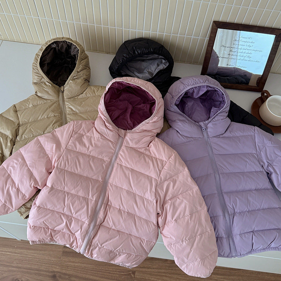 Vêtements de protection contre le froid légers pour enfants à capuchon