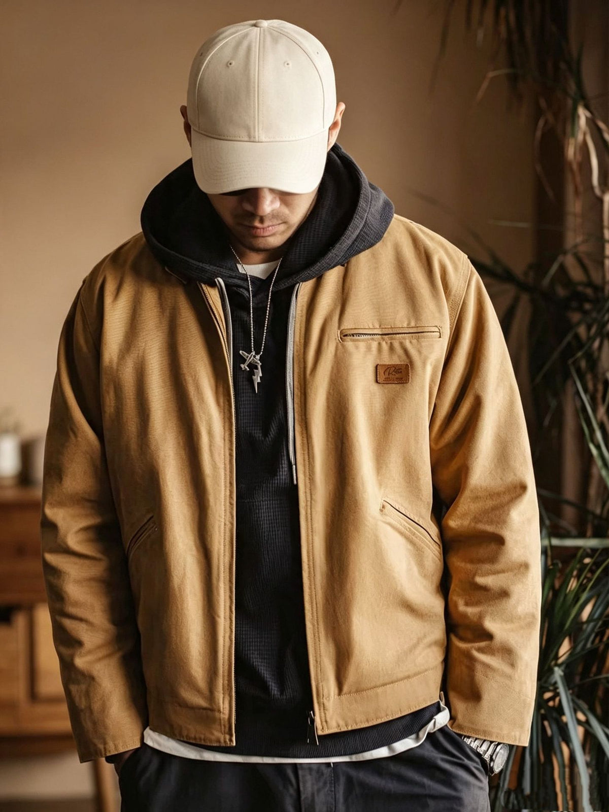 Veste de travail décontractée pour homme de style rétro