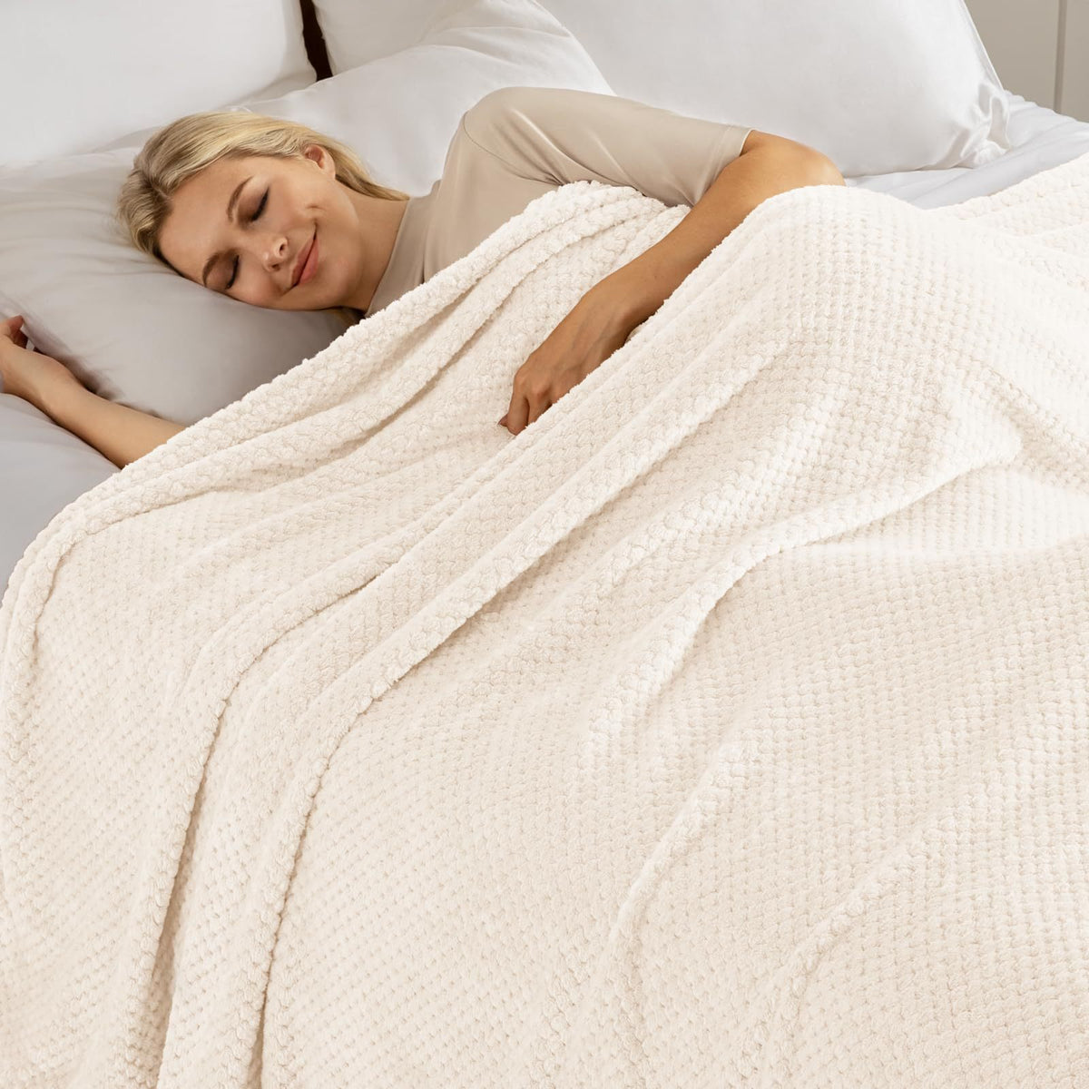 Couverture en peluche douce et chaude pour canapé ou lit confortable et confortable