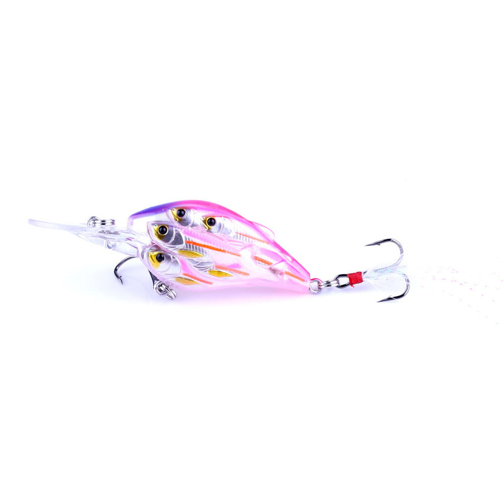 Fish Feather Hook Rock Lure Tossing Sea Fishing Water Floating Hard Bait