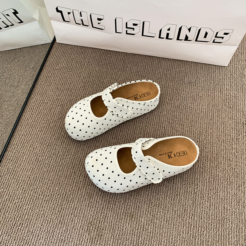 Vintage Polka Dot Platform Mary Jane Chaussures Pour Femmes
