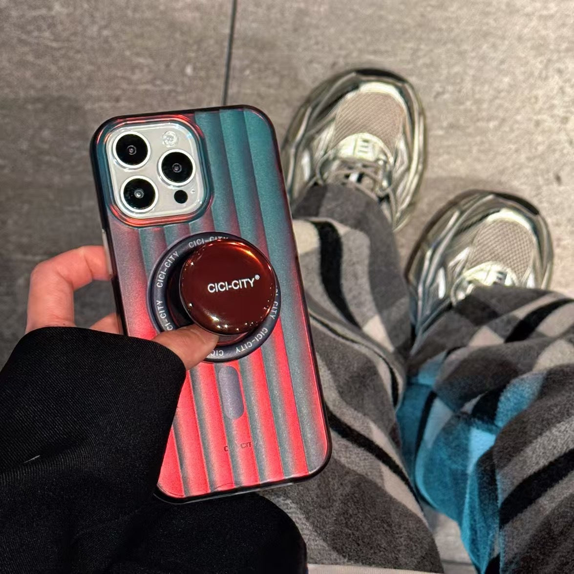 Été Dopamine Aurora Support magnétique de snap Case de téléphone mobile