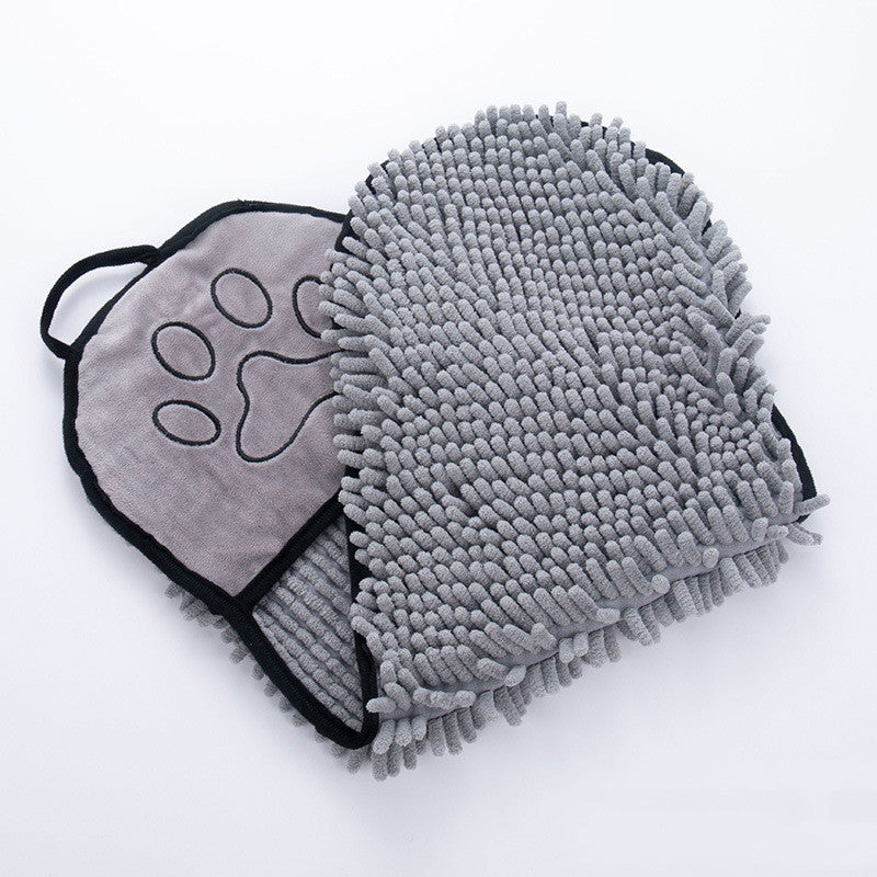 Serviette de bain de chat pour chien en couleur solide