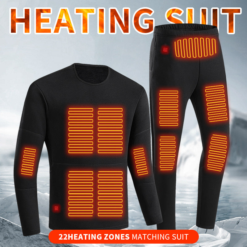 Long Johns USB chauffage épais de protection contre le froid