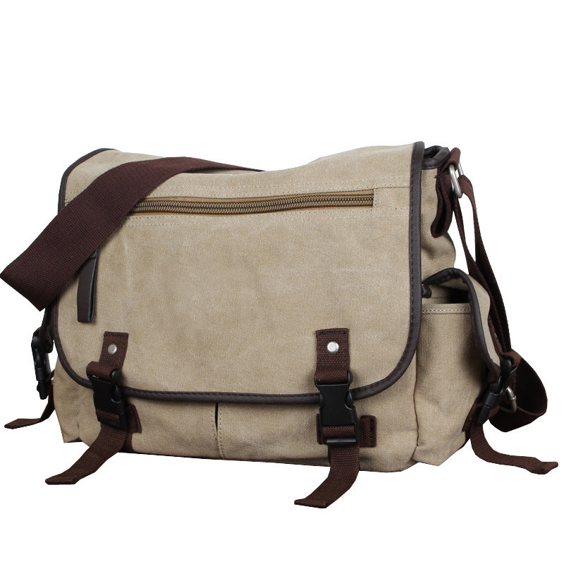 Toile Homme Postman Crossbody Sac à dos