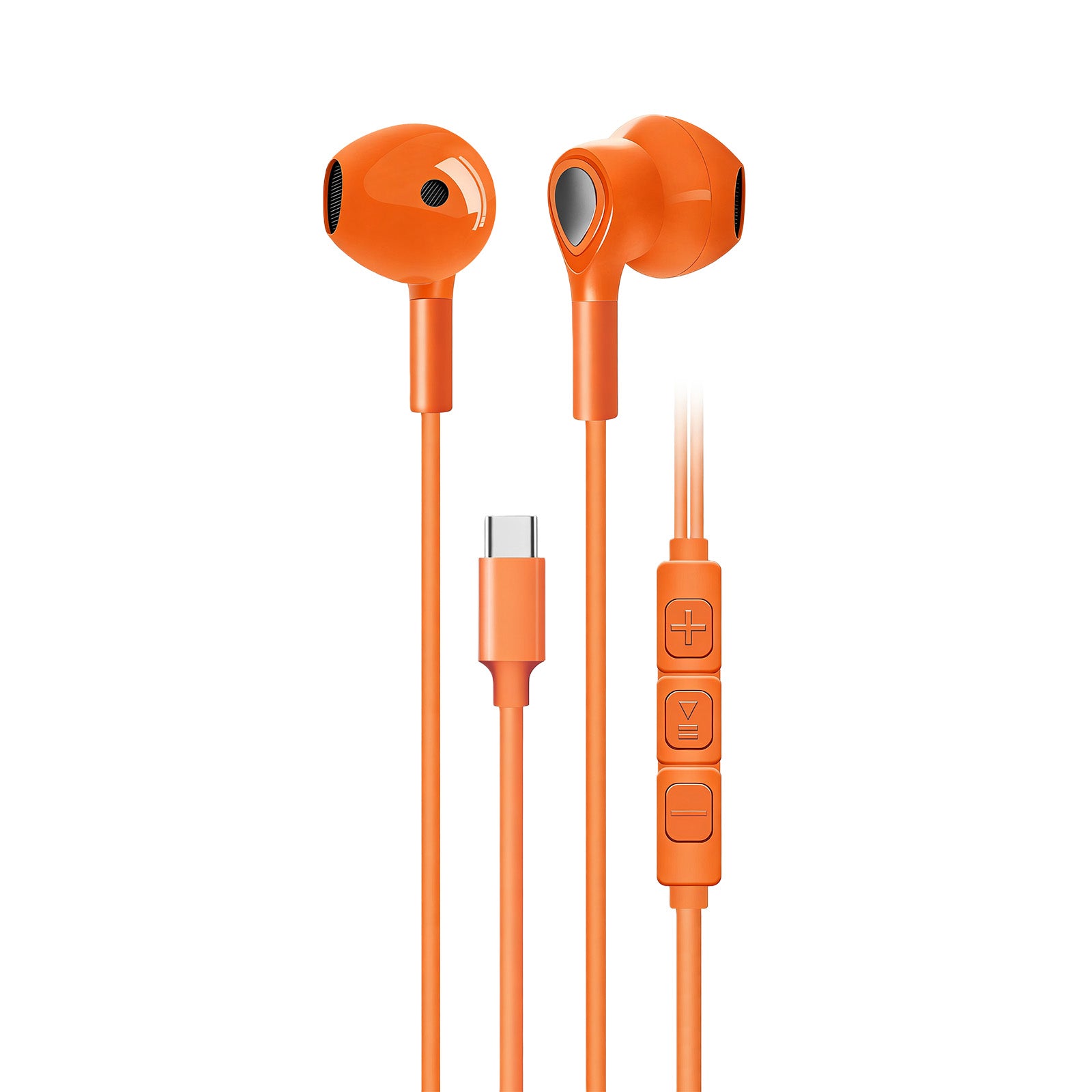 KP-244 Écouteurs filaires avec commandes en ligne Connecteur USB-C semi-en-oreille Conception haute volum