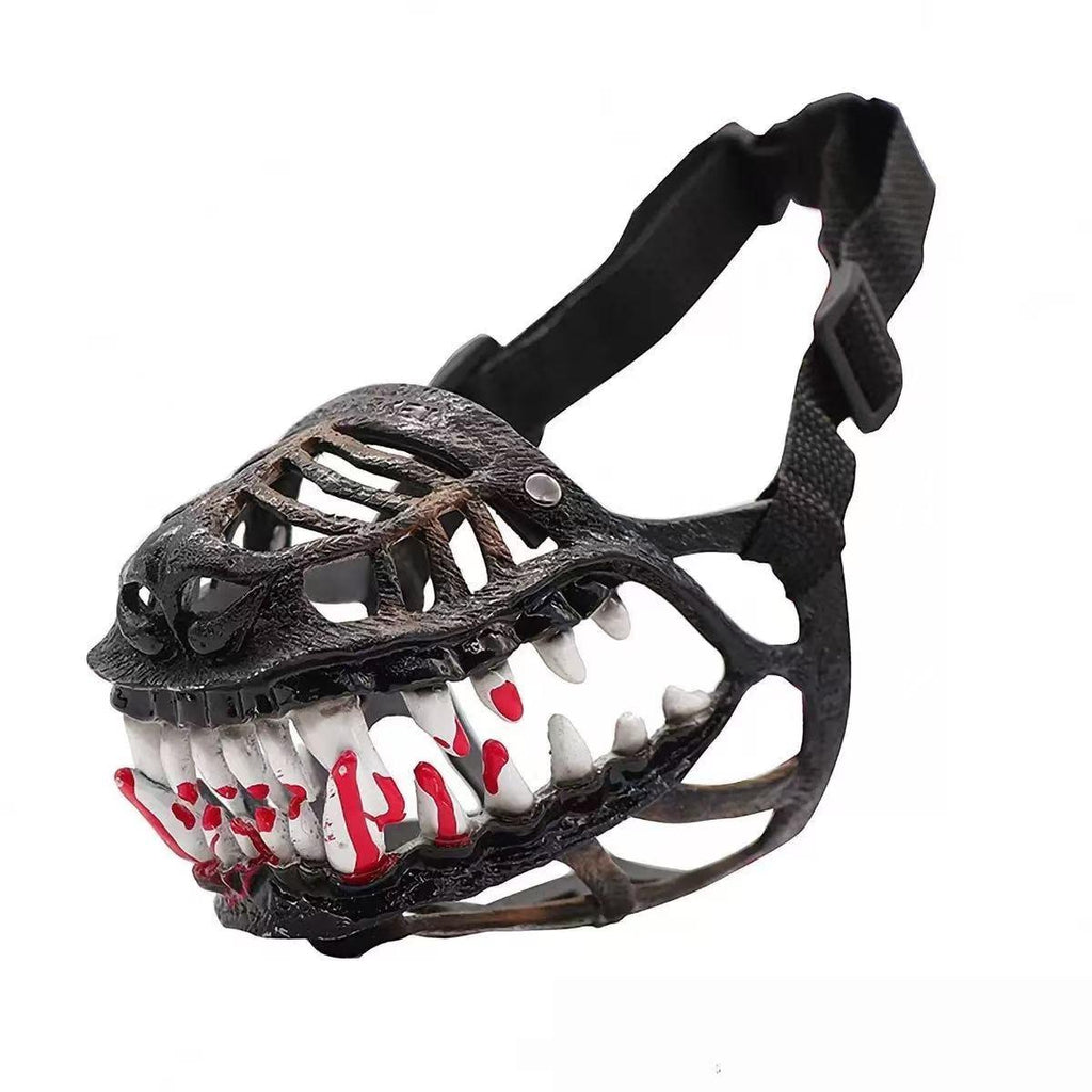 Muselière d'animaux effrayante Fangs sanglants Tête de latex Halloween Maison hantée Escape Room Prank
