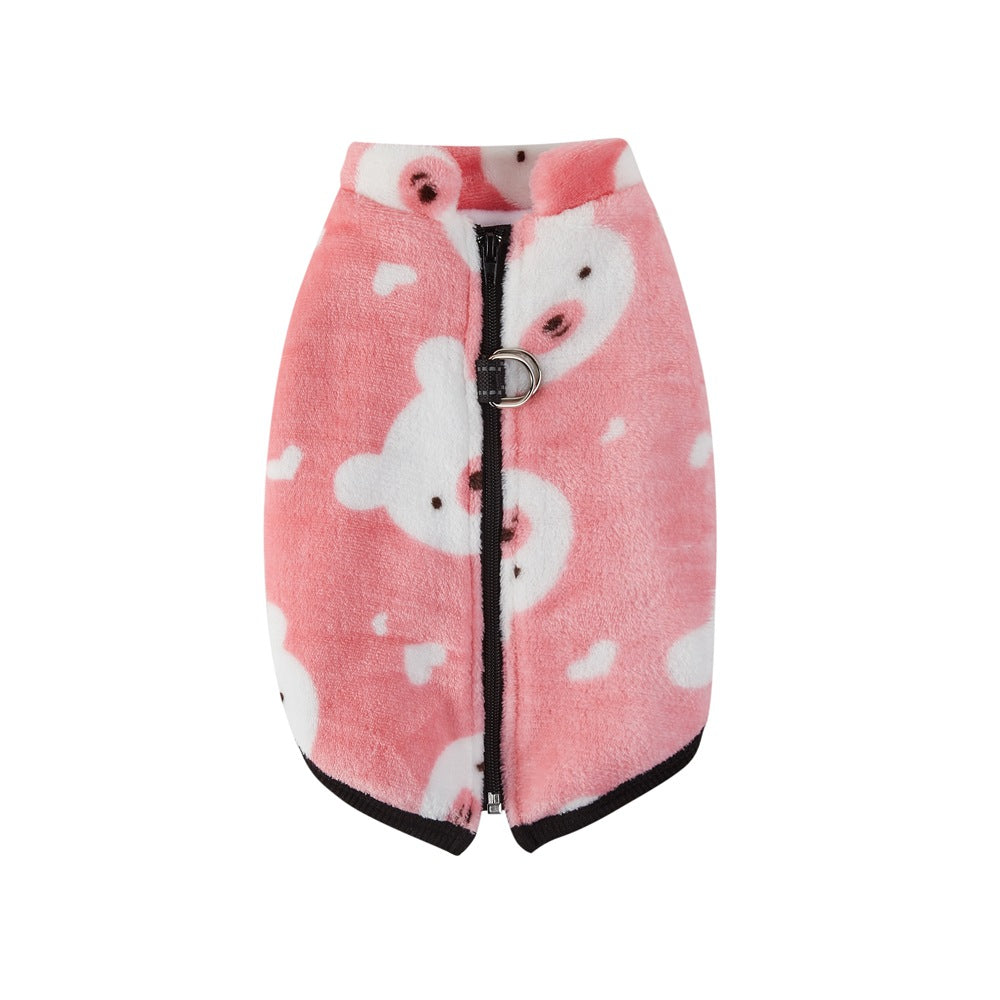 Zipper en manteau animal Flannel Plus Velvet épais