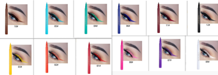 La peinture de couleur bricolage n'est pas facile à masquer Eyeliner mat