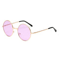 Lentilles de couleur mignon Vintage Lunettes de soleil rondes Mode