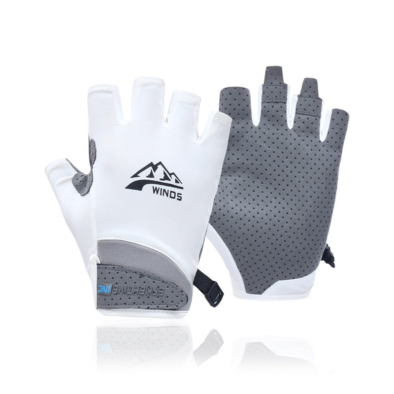 Gants de vélo de fitness à moitié doigt tactile écran respirant écran solaire Gants pour hommes et Wo