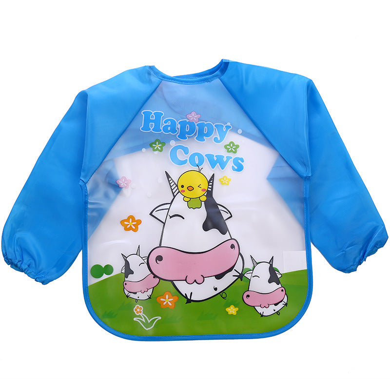 Gown enfant manches longues enfants imperméable repas Baby Tablier Peinture Vêtements Bib Protectiv