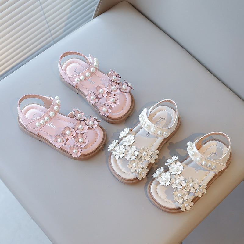 Summer Style Fleur Perle Soft Soled filles Sandales