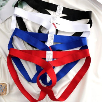 Hommes Sexy Hollowed-out slips personnalisés Stylish T-back Thongs élégants pour un bold moderne