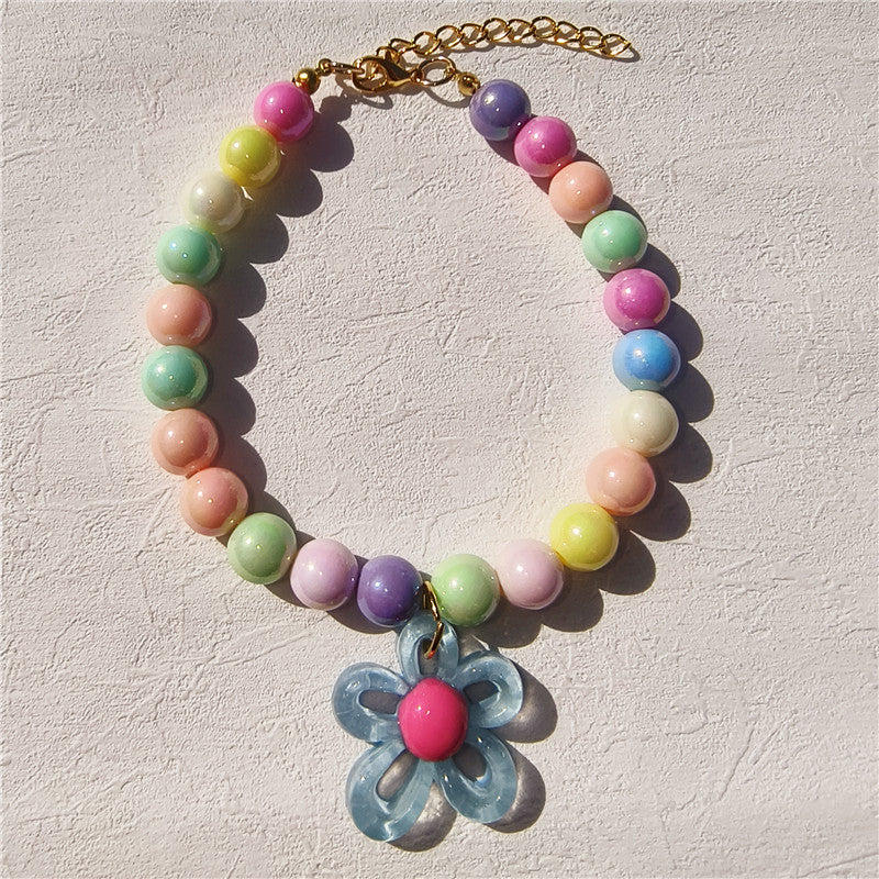 Collier pour animaux de compagnie coloré fait main
