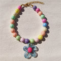 Collier pour animaux de compagnie coloré fait main
