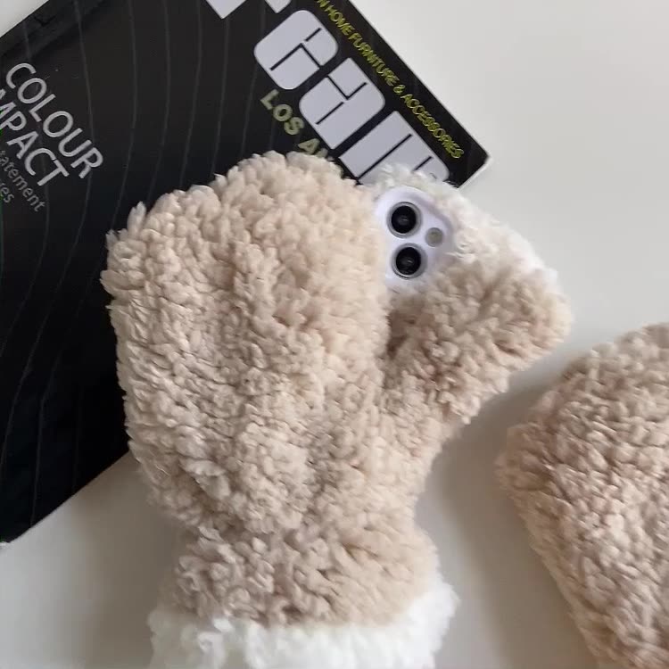 13promax Gants à l'épreuve du froid Étui téléphonique en peluche