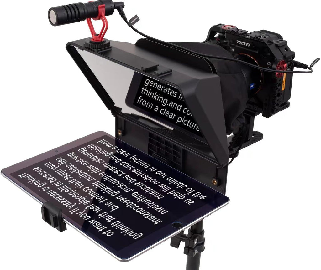 Smartphone portable SLR Caméra Teleprompter avec Mobile Phone Holder Télécommande Vidéo