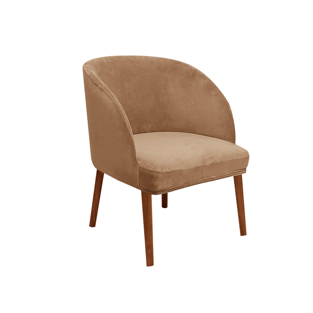 Couverture moderne de chaise à manger semi-circulaire Velvet