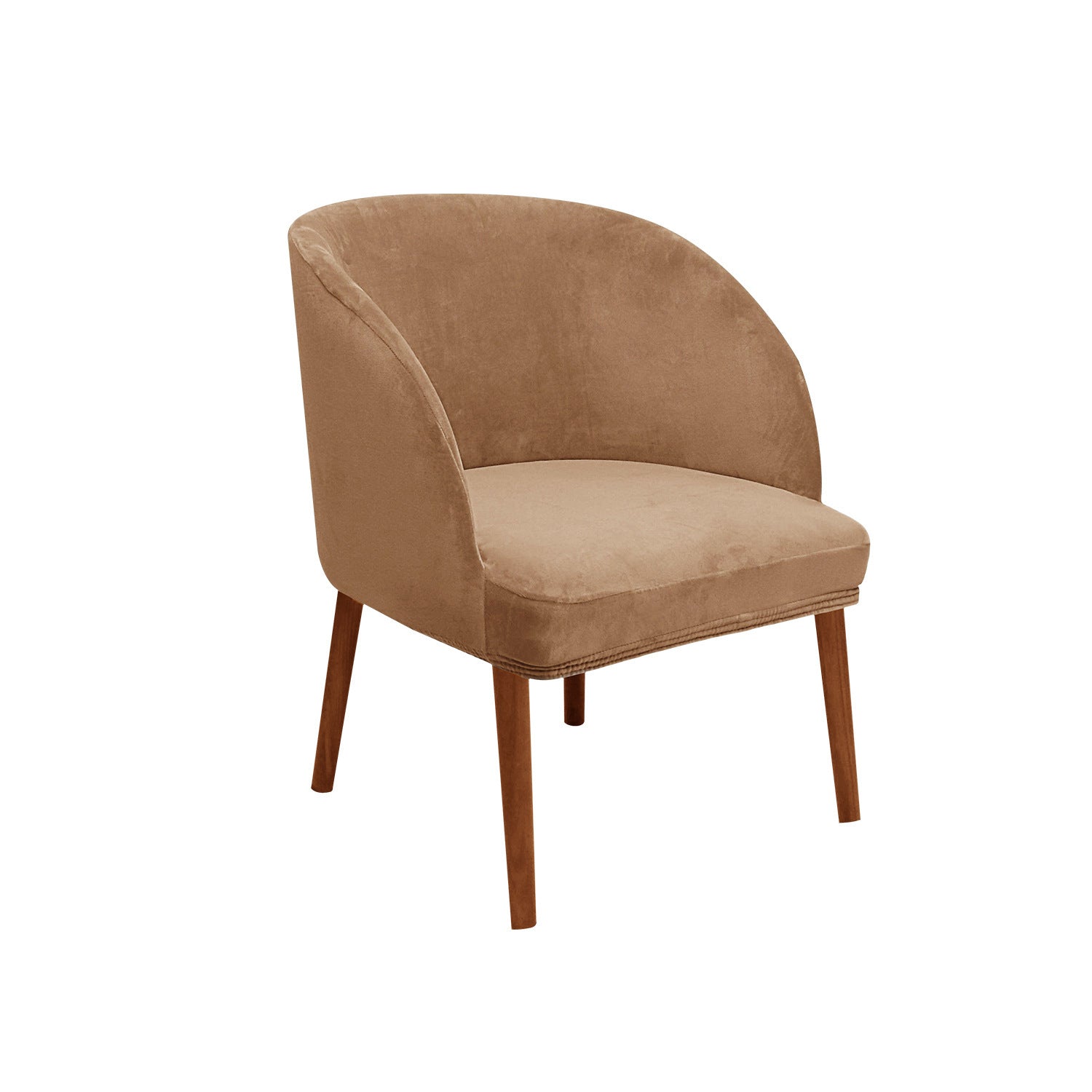 Couverture moderne de chaise à manger semi-circulaire Velvet