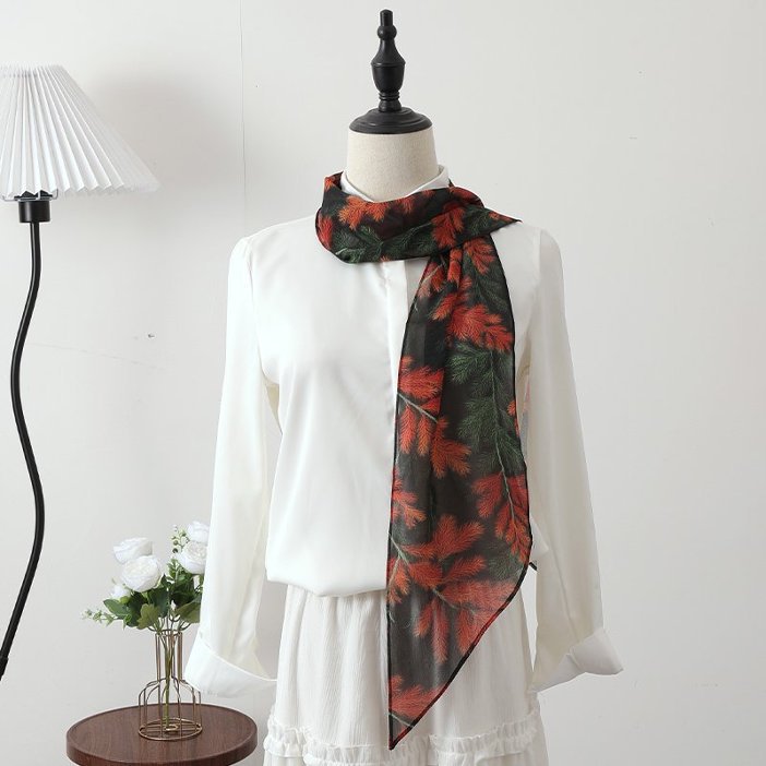 Vintage haut de gamme long ruban en soie écharpe Accessoire taille Bandes mode