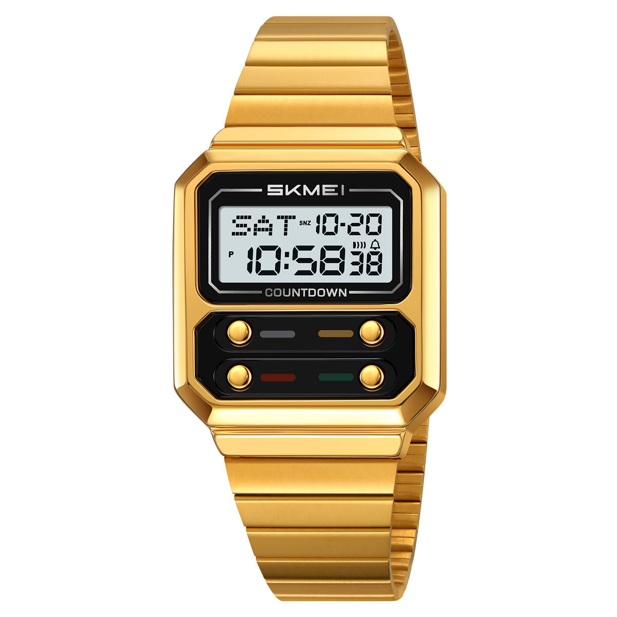 Montre numérique multifonctionnelle rétro homme