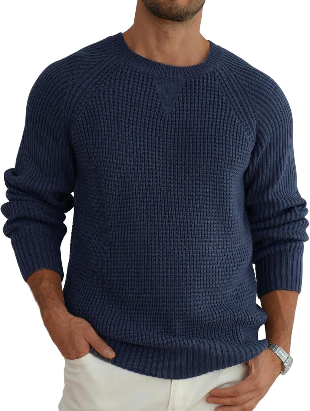 Pull à manches longues polyvalent avec une ligne ronde