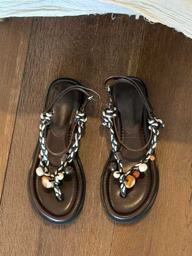 Sandales de String de vacances Boho pour femmes