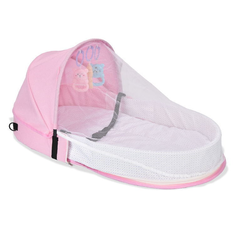 Lit bébé anti-pression pliable portable dans un nouveau-né Isolation Bionic Travel Crib
