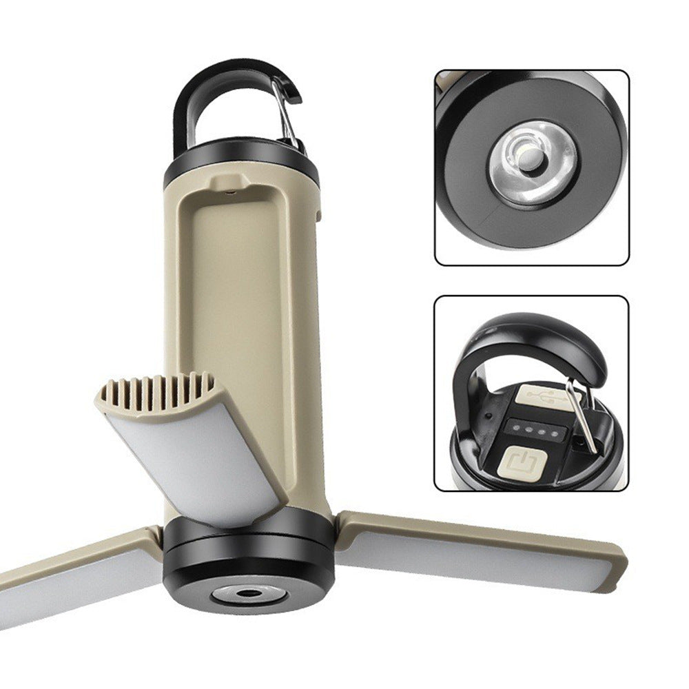 Lampe de camping pliable multifonctionnelle à quatre pieds