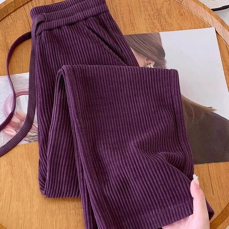 High-waisted straight-leg versatile trousers