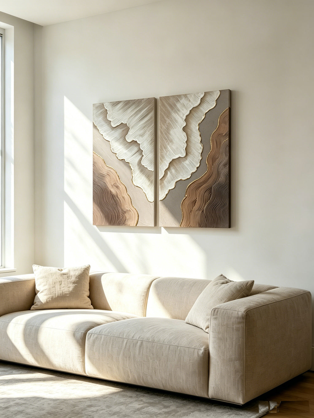 20x40 Ensemble de 2 Art mural abstrait