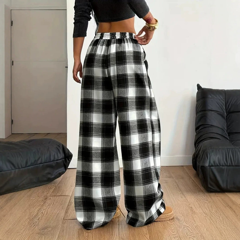 Pantalons en cuir souple retro taille plus grande