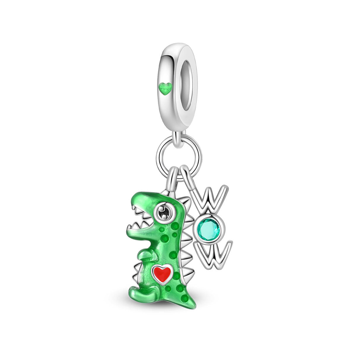 Bracelet de bricolage en cuivre plaqué argent perlé et pendentif