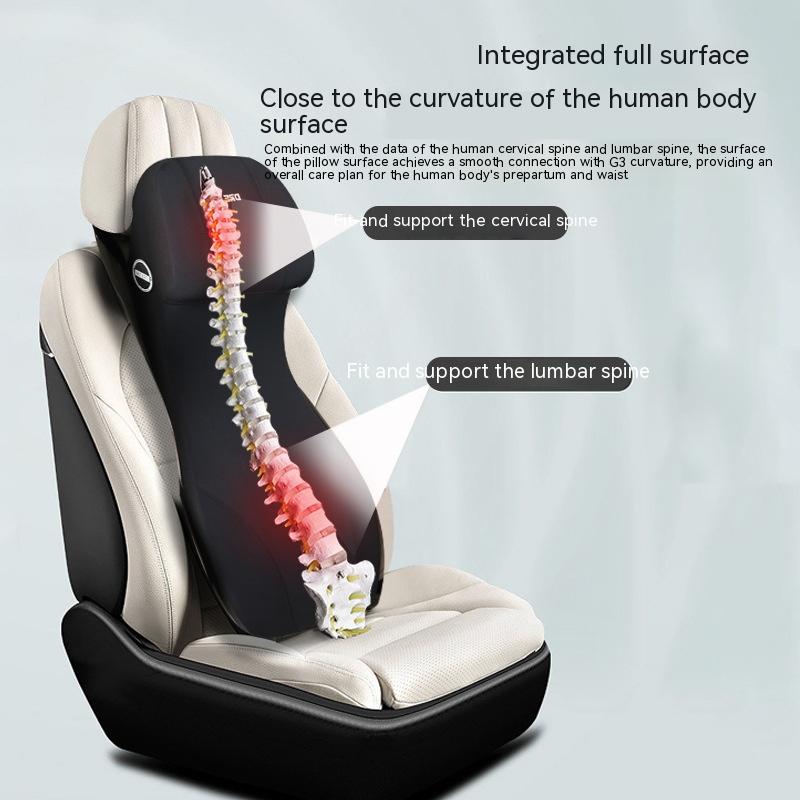 Coussin d'appuie-tête de taille automobile Mousse à mémoire en une pièce