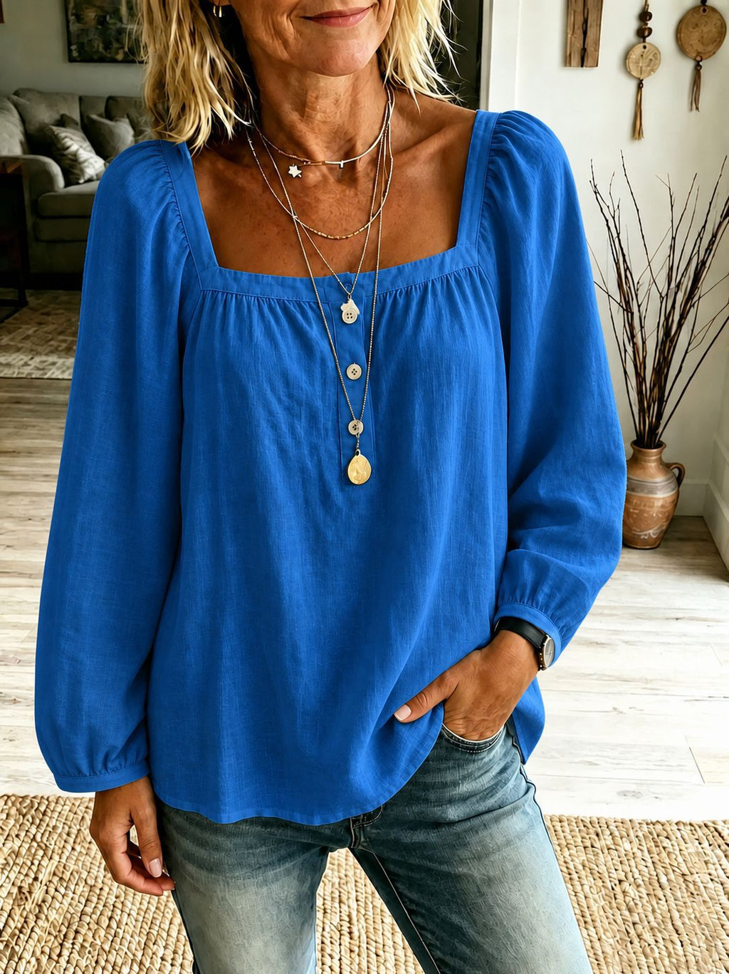 Chemise casual à manches longues pour femmes Minimalist