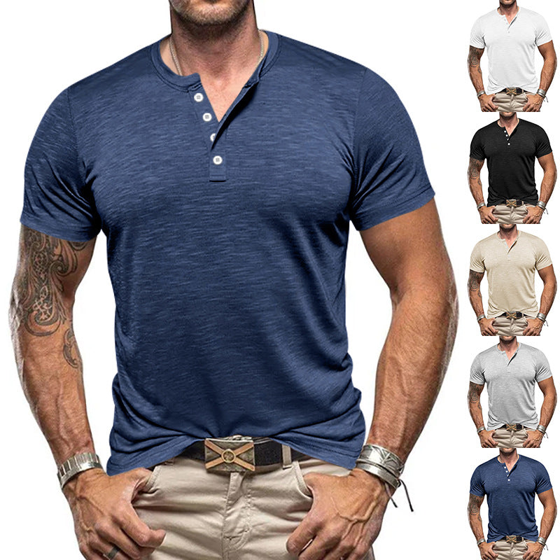 T-shirt pour homme Henley Shirt Amazon Top