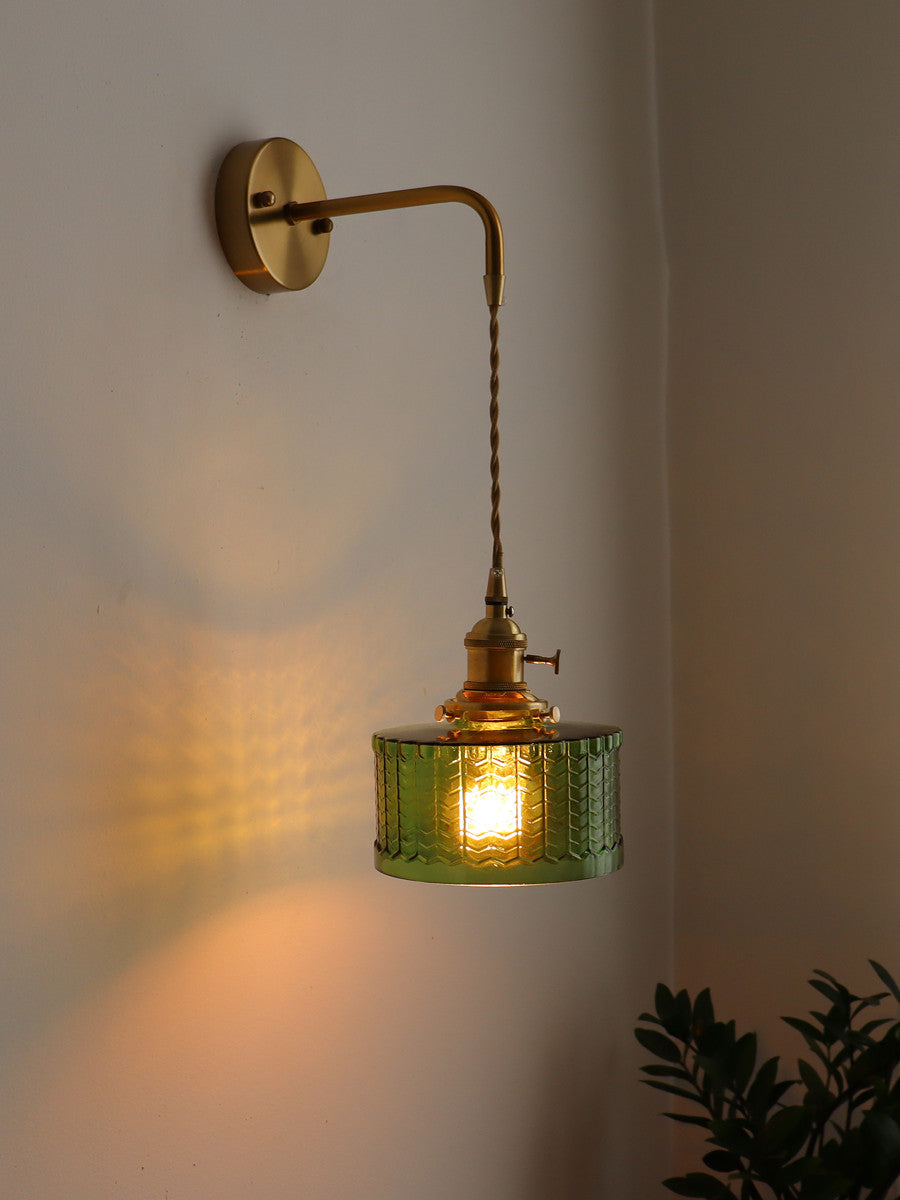 Lampe murale en verre de laiton Chambre simple