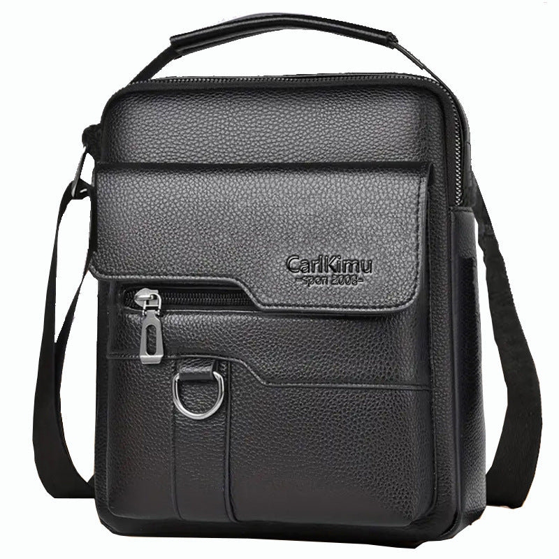 Men's Lychee-Grain Business Commuter Shoulder Bag