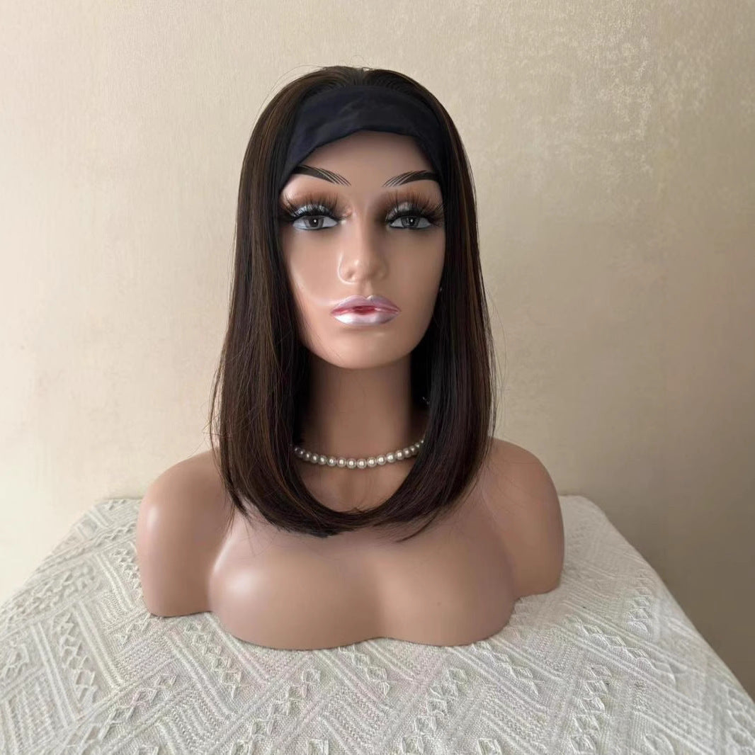 Lady's Brown Perruque de dentelle avec dégradé intérieur
