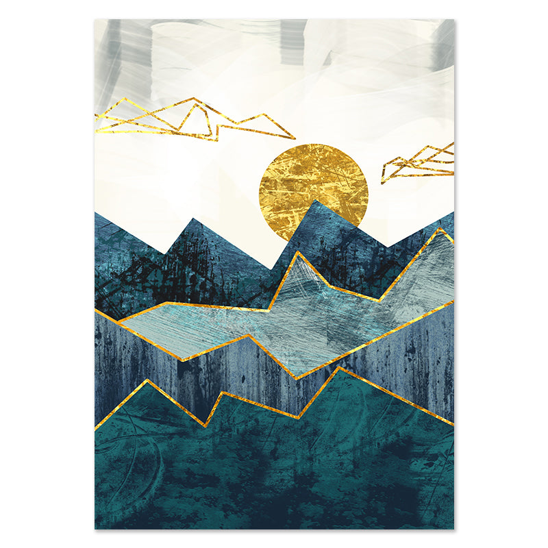 Nordic Abstract Geometric Mountain Paysage Wall Art Toile Peinture Poster