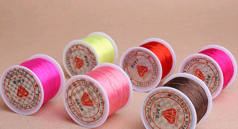 Chaîne de fil élastique coloré fil de verre pour faire des perles bracelet fil corde ligne de pêche