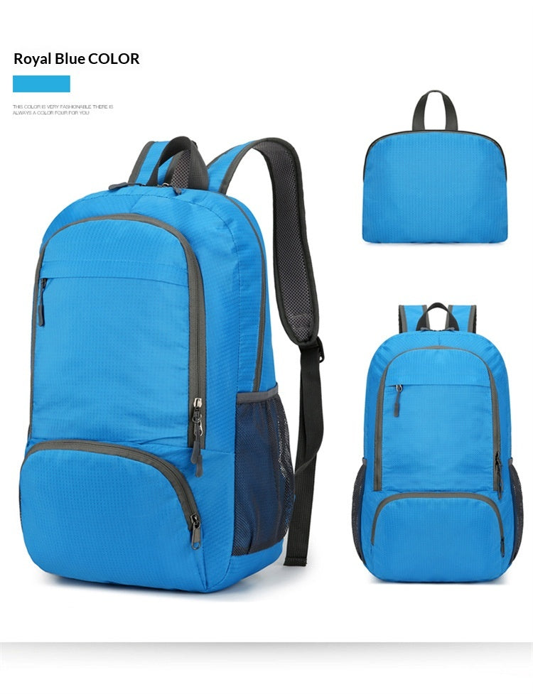 Backpack de randonnée Sports de plein air Portable Polding Skin Bag Camping Randonnée Marathon Water-Res