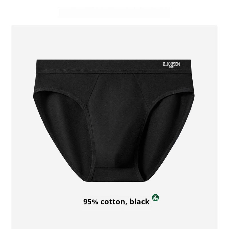 Slips en coton respirant pour hommes avec un crotch de coton antibactérien